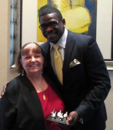 With Michael Irvin - Pro Football Hall of Famer displaying his rings